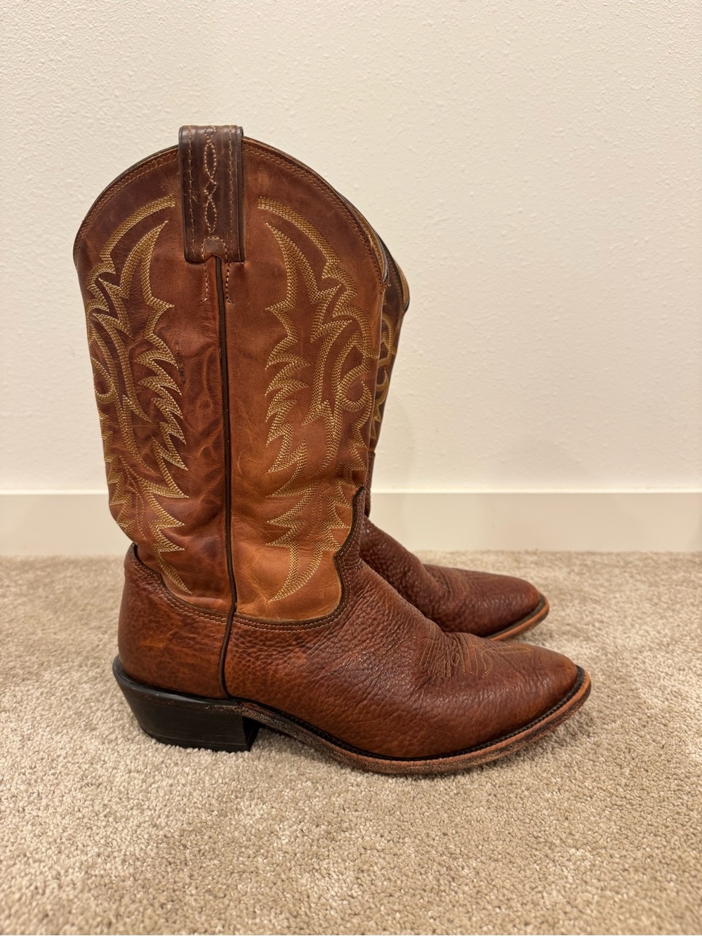 Tony Lama 7938 Rick Grimes Cowboy Boots Made In USA Round Toe Conquistador